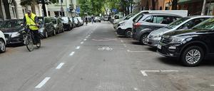 Die inoffizielle Fahrradstraße in der Senefelderstraße in Prenzlauer Berg.