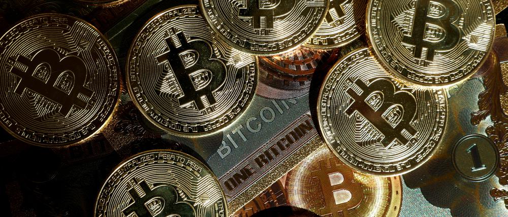 Die Kryptowährung Bitcoin.