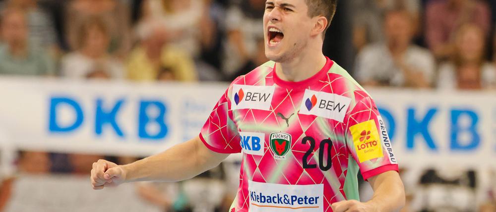 Linksaußen Tim Freihöfer ist bei den Füchsen zum Nationalspieler gereift