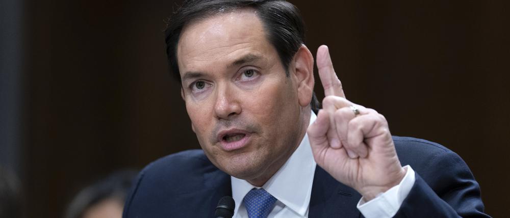 US-Außenminister Marco Rubio in der Anhörung des Senatsausschusses für auswärtige Beziehungen (Archivbild)