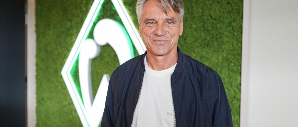 Horst Steffen wird als neuer Werder-Trainer präsentiert.