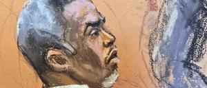 Sean „Diddy“ Combs ist auf dieser Zeichung währen des Prozesses zu sehen.