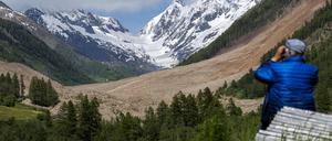 Blick auf die Schutthalde im Lötschental. 