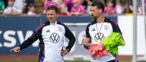 Zum letzten Mal bereitet Julian Nagelsmann das DFB-Team mit Co-Trainer Sandro Wagner vor, der anschließend den FC Augsburg übernehmen wird. 