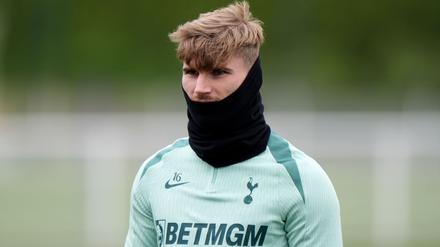 Timo Werner beim Training von Tottenham.