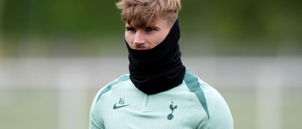 Timo Werner beim Training von Tottenham.