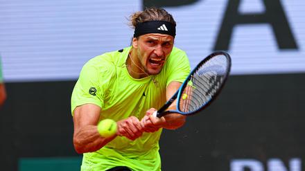 Alexander Zverev wackelte gegen seinen italienischen Kontrahenten nur im zweiten Satz.