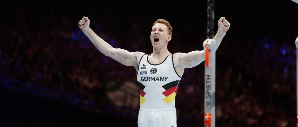 Nils Dunkel ist der erste deutsche Barren-Europameister seit Marcel Nguyen 2012.