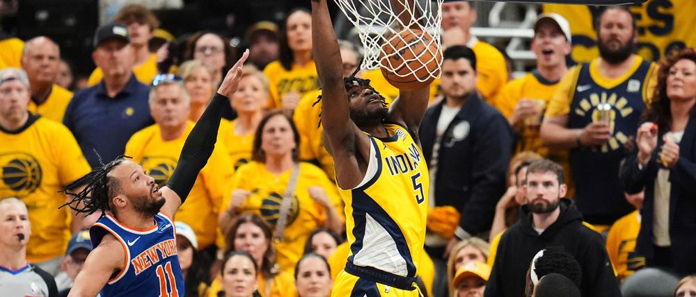 Die Pacers hatten die Partie gegen die Knicks im Griff - und sorgten mit Dunks für beste Laune ihrer Fans.