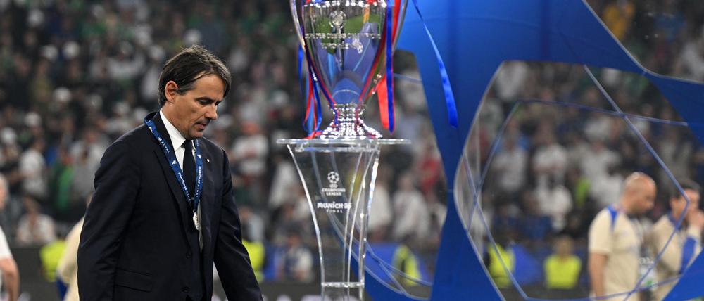 Trainer Simone Inzaghi verlor mit Inter das zweite Champions-League-Finale in drei Jahren.