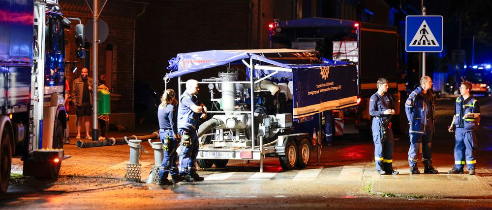 Auch in Erftstadt im Rhein-Erft-Kreis gab es zahlreiche Einsätze für die Rettungskräfte.