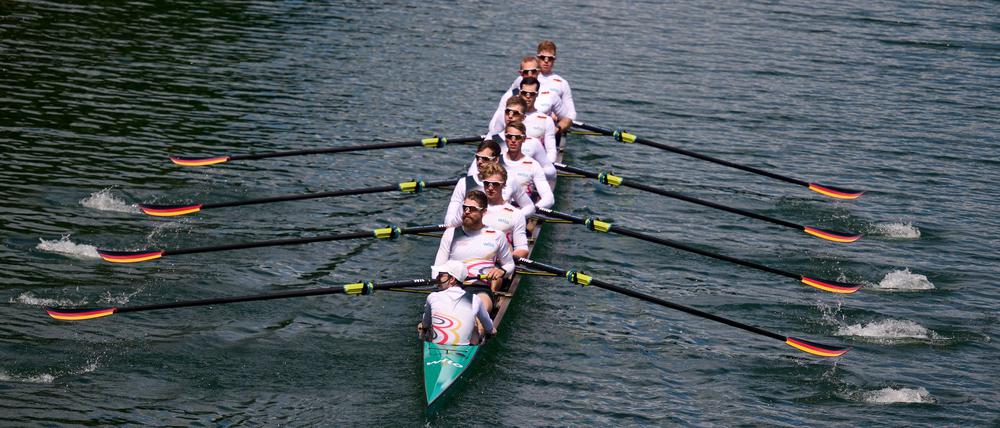 Der neue Deutschland-Achter verpasste bei der EM die erhoffte Medaille.