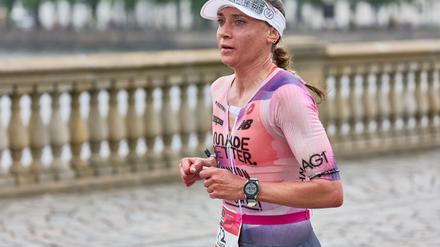 Neue Europameisterin: Laura Philipp  beim Ironman in Hamburg.