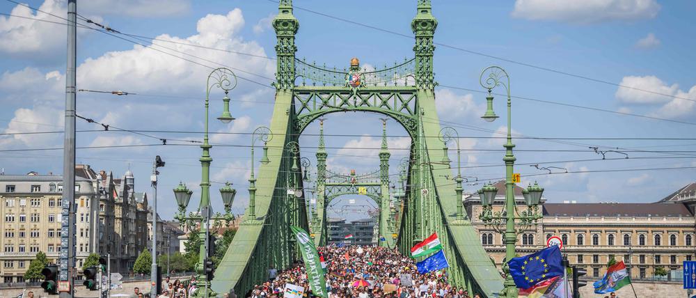 Demonstration in Budapest.