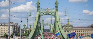 Demonstration in Budapest.