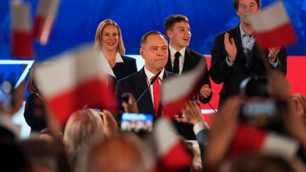 Der polnische Präsidentschaftskandidat Karol Nawrocki, der von der größten Oppositionspartei Recht und Gerechtigkeit (PiS) unterstützt wird.