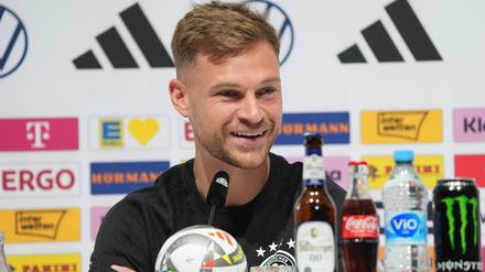 Joshua Kimmich bei der Pressekonferenz vor seinem 100. Länderspiel für die deutsche Nationalmannschaft.