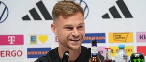 Joshua Kimmich bei der Pressekonferenz vor seinem 100. Länderspiel für die deutsche Nationalmannschaft.