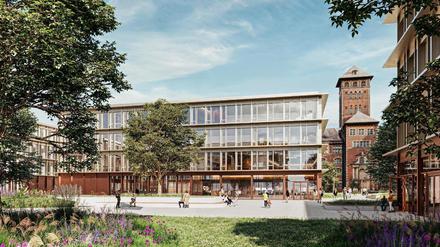 Visualisierung des Brauhausberg Campus in Potsdam, den Hasso Plattner errichten will. Foto: HPF/Hilmer Sattler Architekten