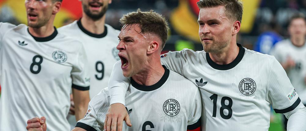 Wild entschlossen. Kapitän Joshua Kimmich (Nummer 6) will die Nations League unbedingt gewinnen.