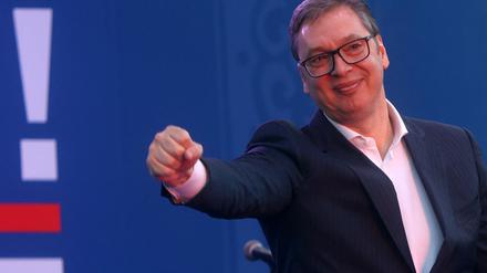 Innenpolitisch unter Druck, außenpolitisch fährt er einen Schlingerkurs: Serbiens Präsident Aleksandar Vucic.