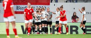 Die deutschen Fußballerinnen hatten in Wien viel Grund zur Freude.
