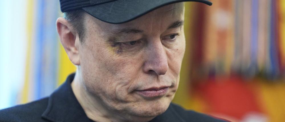 USA, Washington: Elon Musk nimmt an einer Pressekonferenz mit US-Präsident Trump im Oval Office des Weißen Hauses teil.