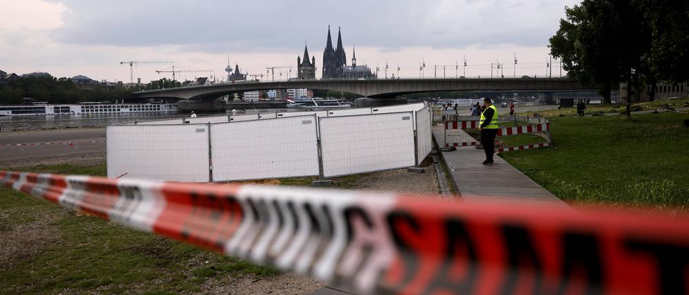 Der Sperrkreis umfasst auch das Rheinufer in Köln.