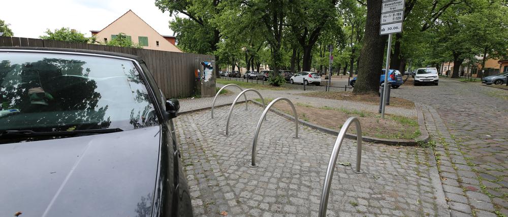 In Babelsberg wurden 84 neue Fahrradbügel installiert.