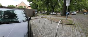 In Babelsberg wurden 84 neue Fahrradbügel installiert.