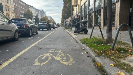 Umstritten: der Radweg in der Kantstraße im Berliner Stadtteil Charlottenburg.