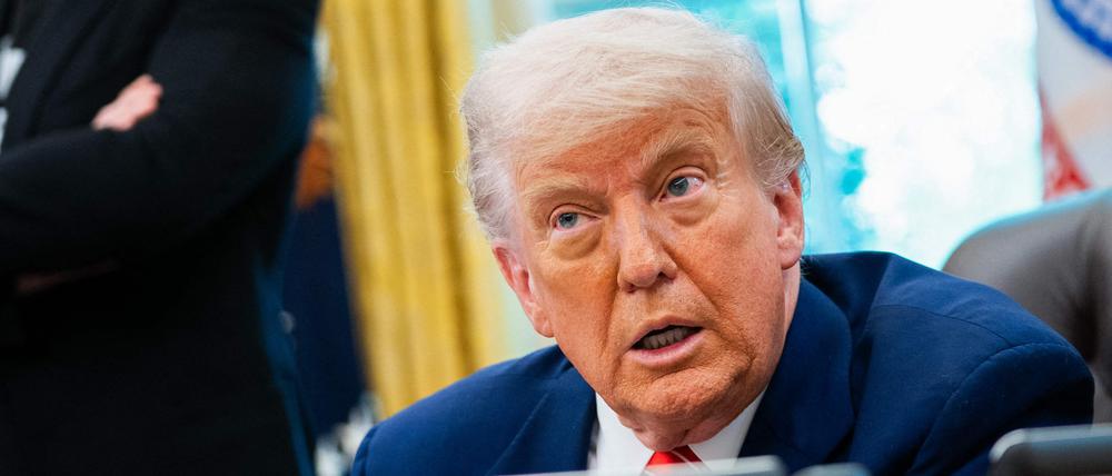 US-Präsident Donald Trump spricht während einer Pressekonferenz mit Elon Musk (L) im Oval Office des Weißen Hauses in Washington, DC, am 30. Mai 2025. 