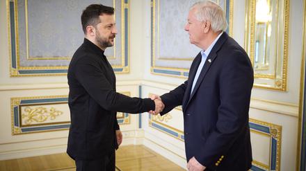 Wolodymyr Selenskyj und Lindsey Graham (v.l.) bei ihrem Treffen Ende letzter Woche.