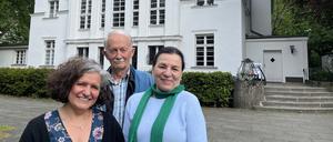 Houda Mittelstedt-Seifert, Wilhelm Nolte und Eva Fellinger vom Verein Kulturhaus Centre Bagatelle e.V. in Frohnau.