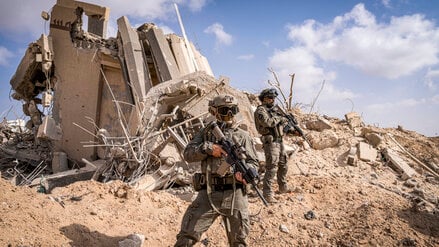 Israelische Soldaten in der Stadt Rafah im Süden des Gazastreifens.