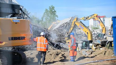 Die einsturzgefährdete Ringbahnbrücke an der A100 im Westen Berlins musste abgerissen werden. (Archivfoto)