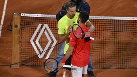 Am Ende blieb Alexander Zverev wieder nur die Gratulation für den Gegner.