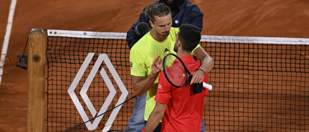 Am Ende blieb Alexander Zverev wieder nur die Gratulation für den Gegner.