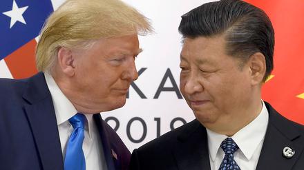 Inmitten des schweren Handelskonflikts zwischen den USA und China haben Donald Trump und Xi Jinping (r) miteinander telefoniert. (Archivbild)