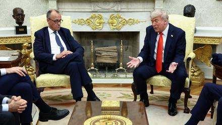 US-Präsident Donald Trump und Bundeskanzler Friedrich Merz im Weißen Haus.