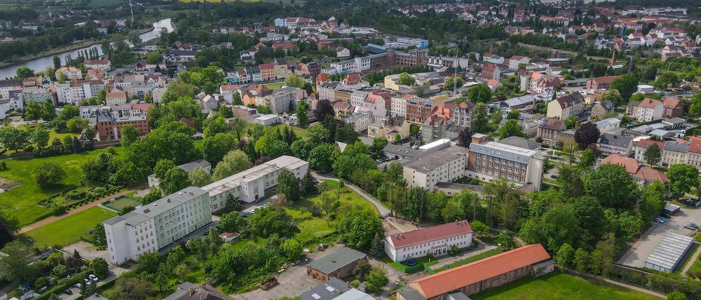 Blick auf das Zentrum der deutsch-polnischen Grenzstadt Guben 