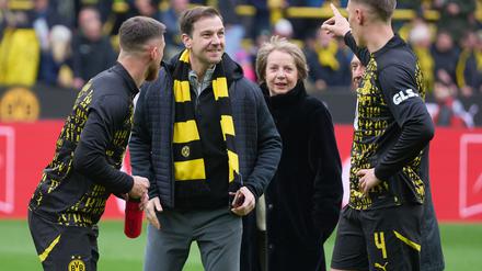 BVB-Fan Timo Boll im Stadion seines Lieblingsvereins. 