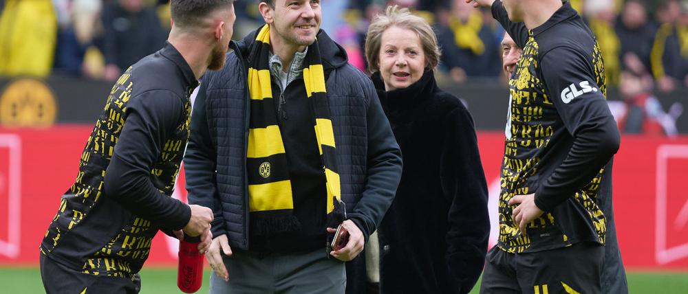 BVB-Fan Timo Boll im Stadion seines Lieblingsvereins. 