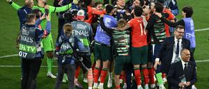 Soccer Football - Nations League - Final - Portugal v Spain - Allianz Arena, Munich, Germany - June 8, 2025
Portugal players celebrate after winning the Nations League REUTERS/Annegret Hilse