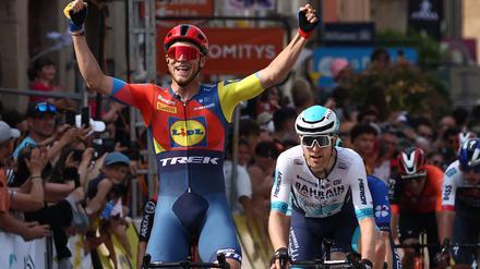 Jonathan Milan gewann die zweite Dauphiné-Etappe im Sprint.