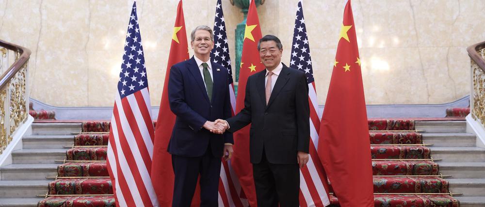China und die USA sprechen in London über ihren Handelsstreit. 