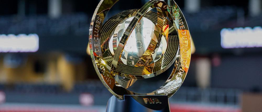 Die Trophäe für den Finalsieger am 13. Juli.