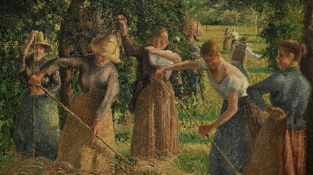 Das Museum Barberini nimmt in der Ausstellung „Mit offenem Blick. Der Impressionist Pissarro“ arbeitende Menschen in der Natur unter die Lupe. Hier „Heuernte bei Éragny“ von 1901.