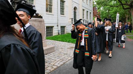 Studierende der Harvard University am 29. Mai 2025.