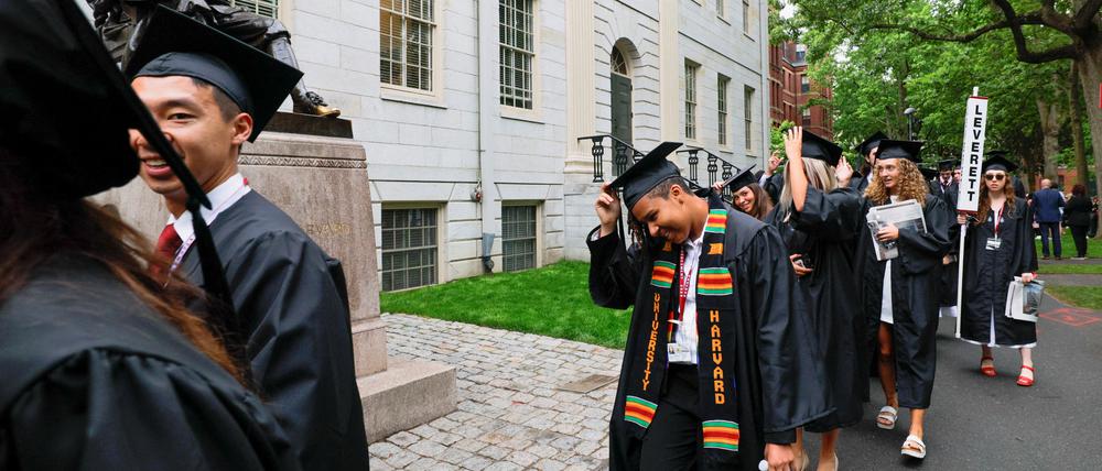 Studierende der Harvard University am 29. Mai 2025.